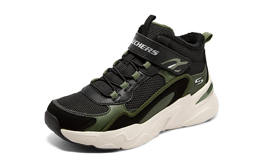 Lookbook (JR) Skechers Bobs Bamina 'Hijau Hitam' 405222L-BKGR