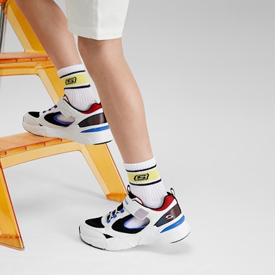 (Youth) Skechers Bobs Bamina 'White Blue Red' 405257L-WBMT 4