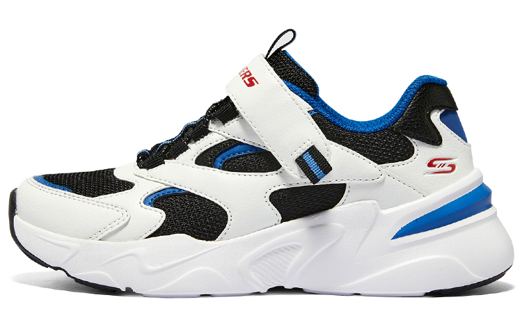 (Youth) Skechers Boys Casual Shoe 'White Black Navy' 405269L-WBKB