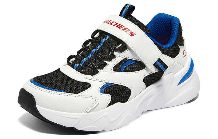 Lookbook (JR) Skechers 男童休闲鞋 '白色/黑色/海军蓝' 405269L-WBKB