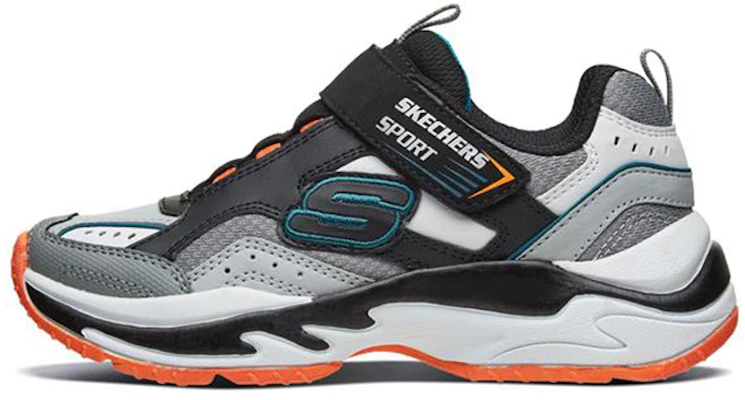 (Youth) Skechers Boys Low 'Black Magic Strap' 97825L-GYBK Buy (Youth) Skechers Boys Low 'Black Magic Strap' 97825L-GYBK