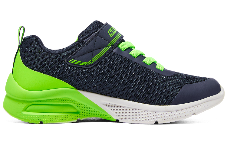 Order (Youth) Skechers Boys Low 'Blue Green Magic Strap' 403773L-NVLM