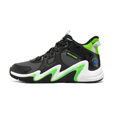 (Youth) Skechers Boys Low Basketball Shoes 'Black Lemon'