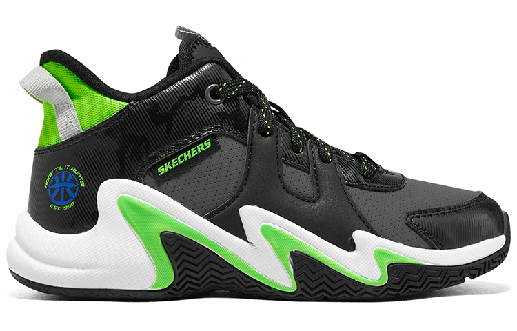 Order (Youth) Skechers Boys Low Basketball Shoes 'Black Lemon' 406054L-BKLM