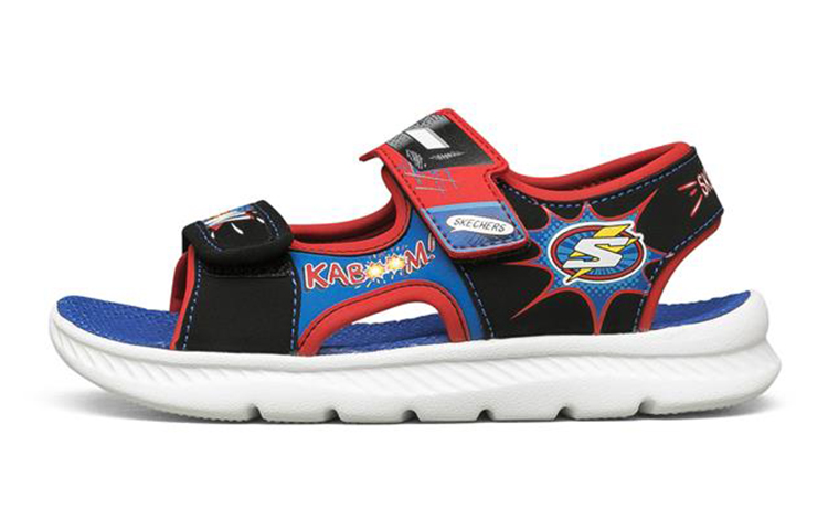 (Youth) Skechers C- Flex Sandal 2.0 'Blue Red Black' 402102L-RDBK