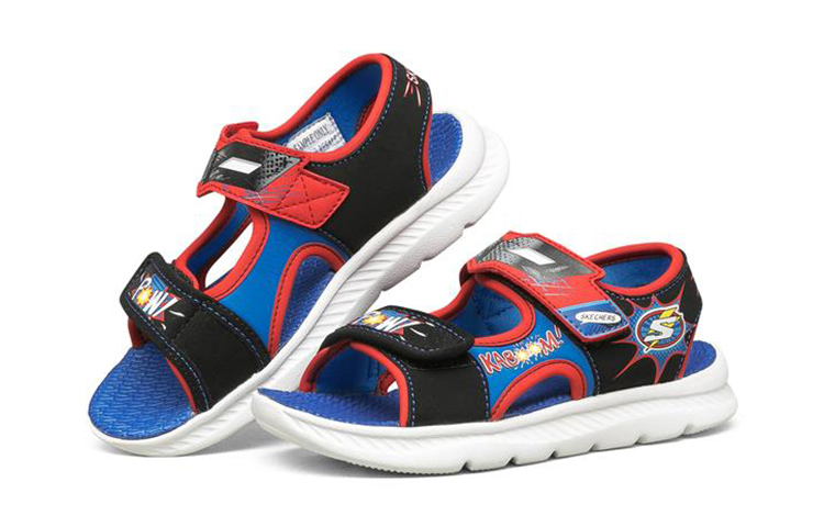 Lookbook (JR) Skechers C-Flex Sandal 2.0 ''Blu Rosso Nero'' 402102L-RDBK