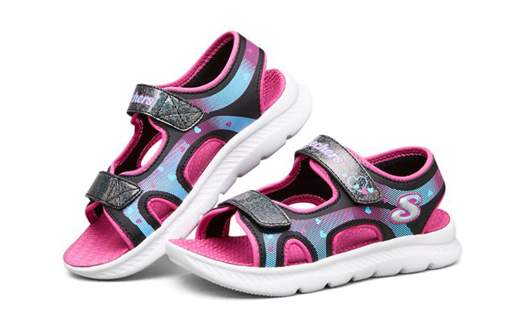 Lookbook (Youth) Skechers C-Flex Sandal 2.0 'Black Peach' 302723L-BKHP