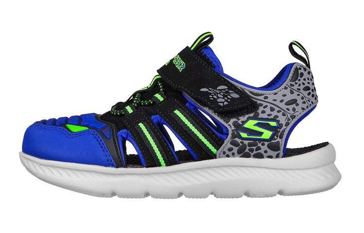 (Youth) Skechers C-Flex Sandal 2.0 'Dino-Rays Black Blue' 400114L-BBLM
