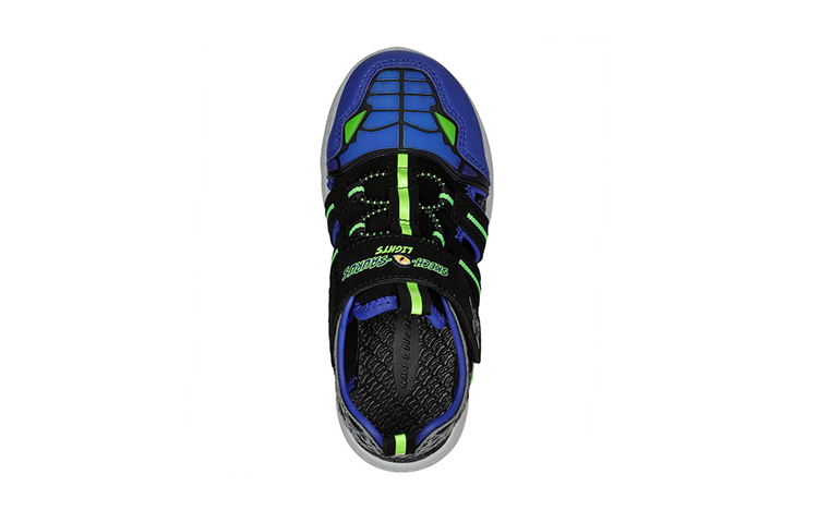 Lookbook (Youth) Skechers C-Flex Sandal 2.0 'Dino-Rays Black Blue' 400114L-BBLM