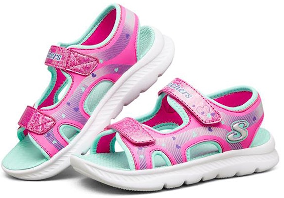 (JR) 斯凯奇C-Flex凉鞋2.0 '粉色绿色' 302723L-PKTQ Lookbook (JR) 斯凯奇C-Flex凉鞋2.0 '粉色绿色' 302723L-PKTQ
