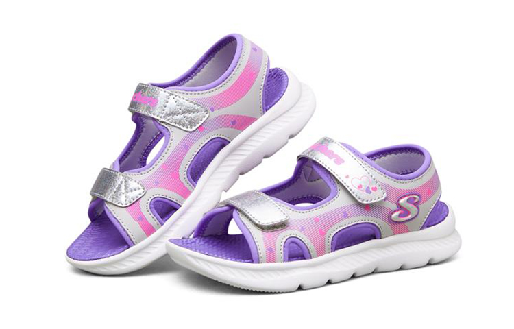 Lookbook (Youth) Skechers C-Flex Sandal 2.0 'Silver Purple' 302723L-SLLV