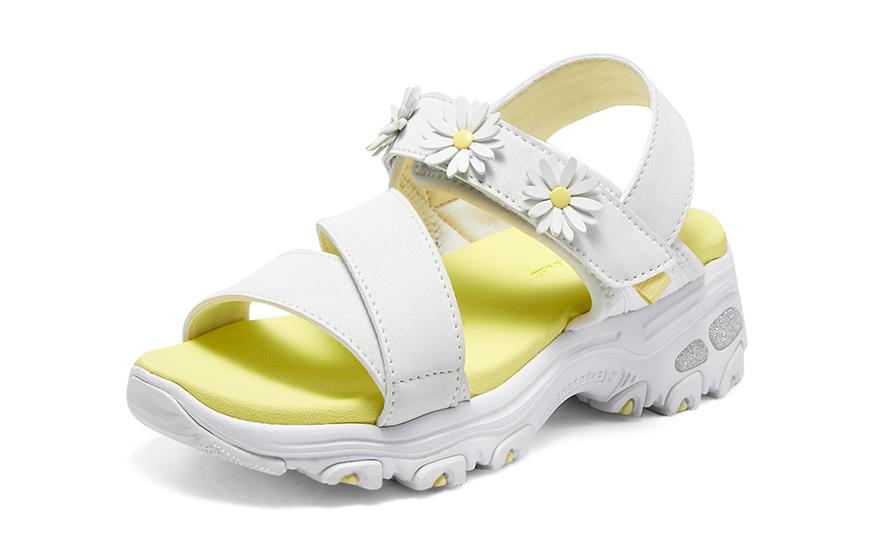 Lookbook (Youth) Skechers C-Flex Sandal 2.0 'White Yellow' 303100L-WYL