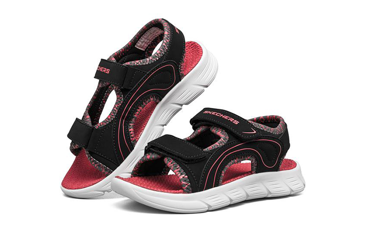 Lookbook (Youth) Skechers C-Flex Sandal 'Black Green Red' 97815L-BGRD
