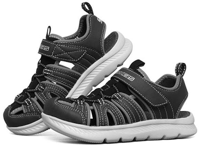 (JR) Skechers C-Flex Sandal 'Hitam Kelabu' 400041L-BKGY Lookbook (JR) Skechers C-Flex Sandal 'Hitam Kelabu' 400041L-BKGY