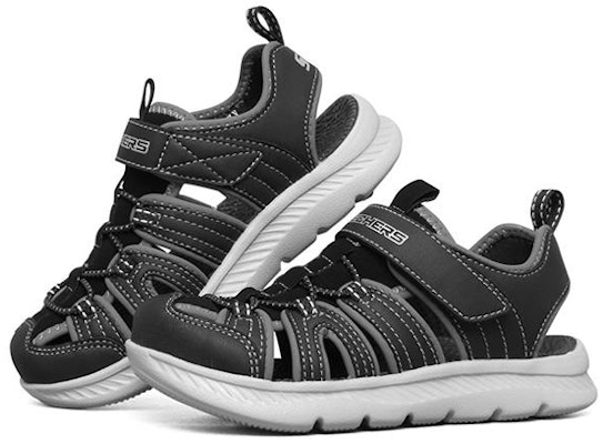 (Youth) Skechers C-Flex Sandal 'Black Grey' 400041L-BKGY Lookbook (Youth) Skechers C-Flex Sandal 'Black Grey' 400041L-BKGY