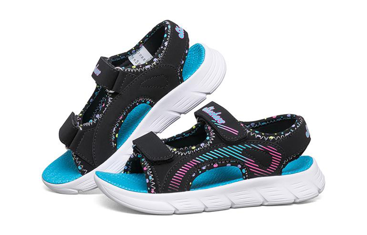 Lookbook (JR) Skechers C-Flex Sandalia 'Negro Multicolor' 86980L-BKMT