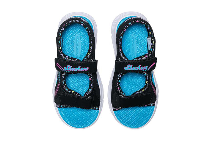 Shop (JR) Skechers C-Flex Sandalia 'Negro Multicolor' 86980L-BKMT
