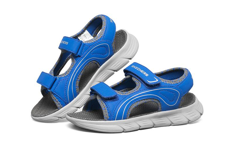 Lookbook (Youth) Skechers C-Flex Sandal 'Blue Grey' 97815L-BLGY