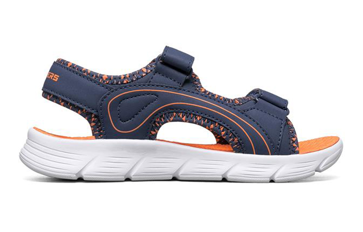 Order (Youth) Skechers C-Flex Sandal 'Blue Orange' 97815L-NVOR