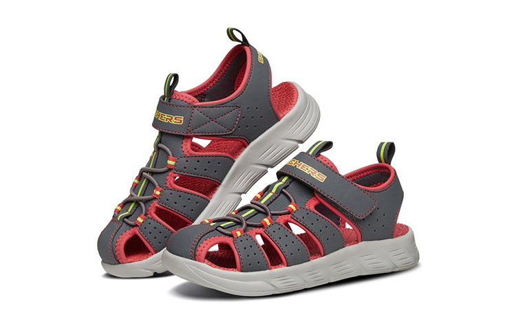 Lookbook (JR) Skechers C-Flex Sandale ''Grau Rot'' 97810L-CCRD