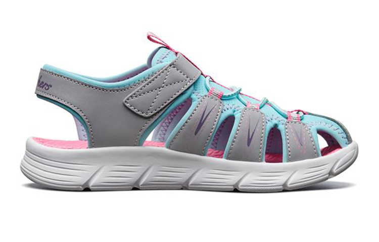 Order (JR) Skechers C-Flex Sandalen ''Grijs Turquoise'' 86939L-GYTQ