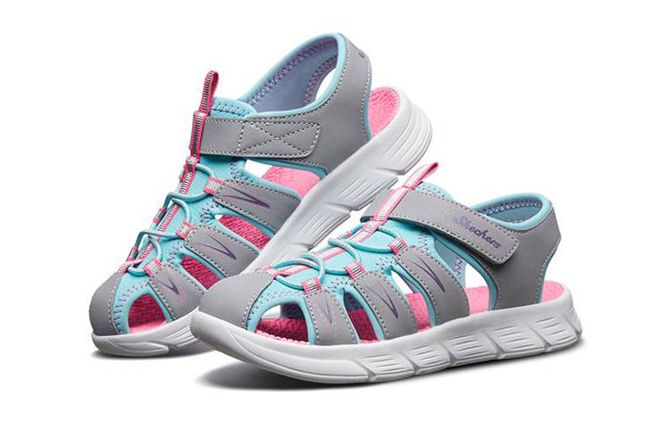 Lookbook (JR) Skechers C-Flex Sandalen ''Grijs Turquoise'' 86939L-GYTQ
