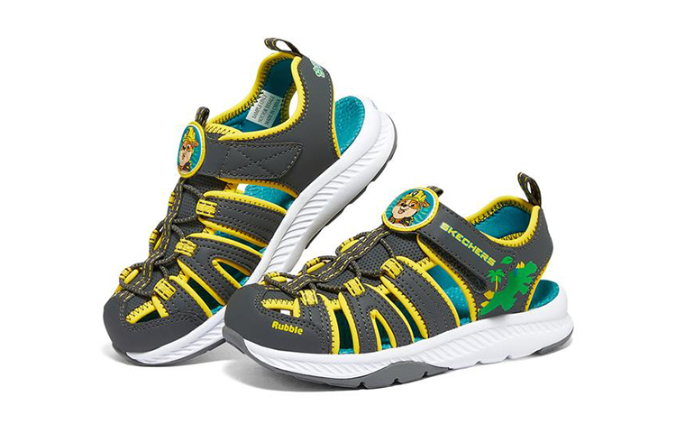 Lookbook (Youth) Skechers C-Grip Sandal 'Green Yellow Black' 407102L-GYBL