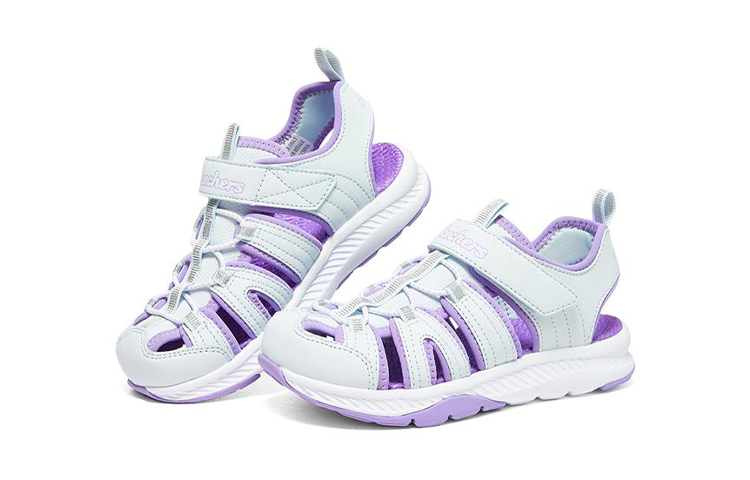 Lookbook (Youth) Skechers C-Grip Sandal 'Light Blue Purple' 303025L-LBLV