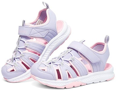 大童 Skechers C-Grip 魔鬼氈運動涼鞋 紫粉 Lookbook 大童 Skechers C-Grip 魔鬼氈運動涼鞋 紫粉