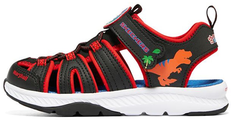 (Youth) Skechers C-Grip Sandal 'Magic Tape Black Red' 407102L-BKRD Buy (Youth) Skechers C-Grip Sandal 'Magic Tape Black Red' 407102L-BKRD