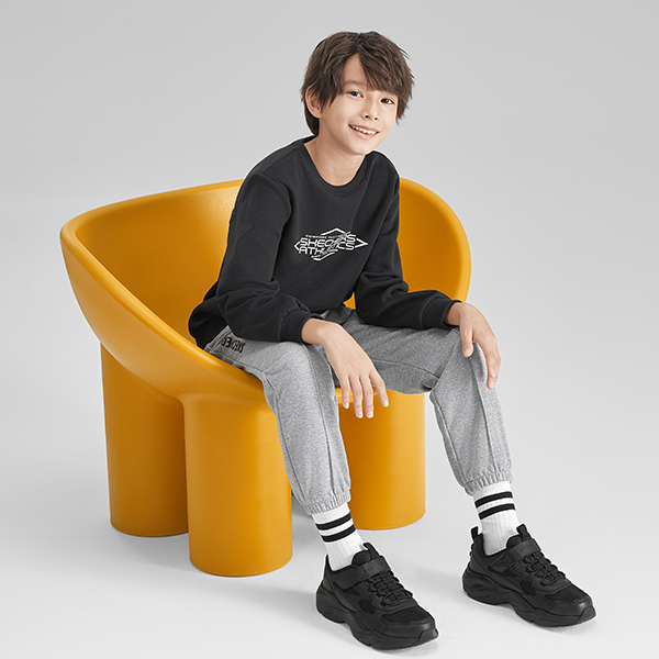 (Youth) Skechers Casual Chunky Sneakers 'Black' 圖 11