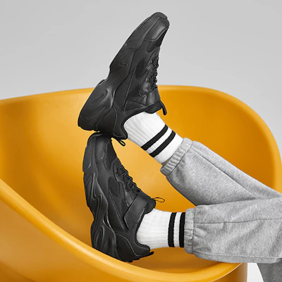 (Youth) Skechers Casual Chunky Sneakers 'Black' 405204L-BBK 4