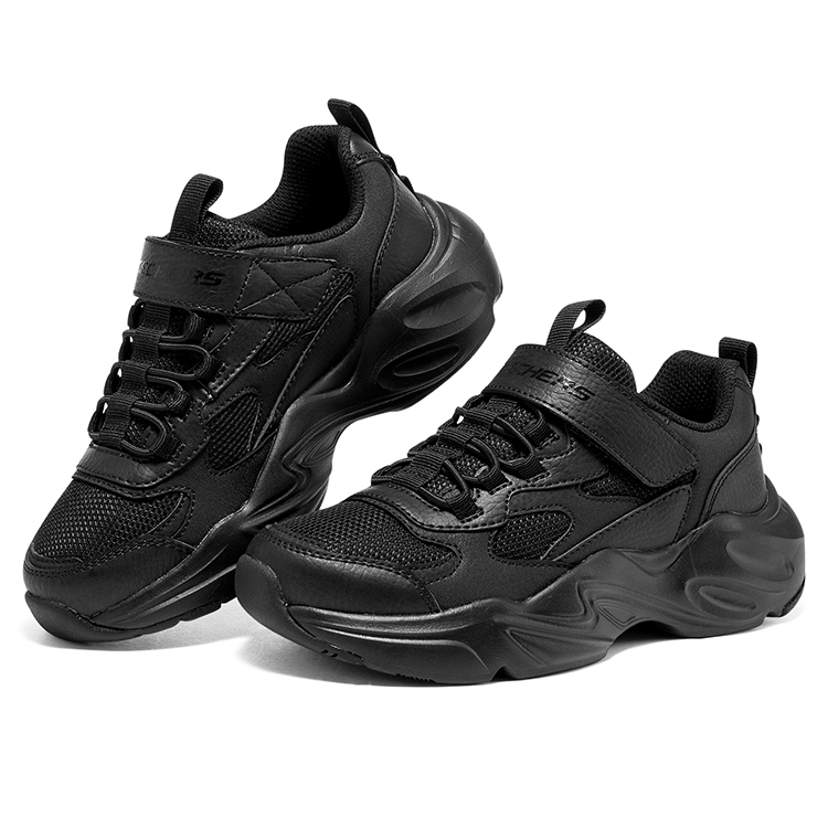 (Youth) Skechers Casual Chunky Sneakers 'Black' 圖 3