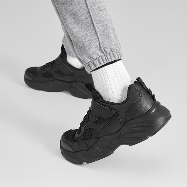 (Youth) Skechers Casual Chunky Sneakers 'Black' 圖 8