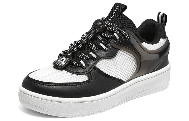 Lookbook (JR) Kasut Papan Luncur Santai Skechers 'Putih Hitam' 310142L-BKW
