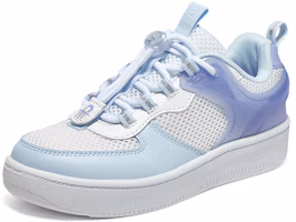 Lookbook 大童 Skechers 女孩 舒適氣質 減震耐磨 低筒 兒童板鞋 白藍