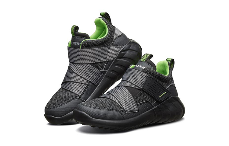 (Youth) Skechers Casual Sneaker 'Black Grey Green' 圖 3
