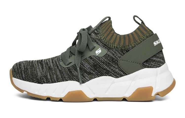 (Youth) Skechers Casual Sneaker 'Olive Green' 98197L-OLV