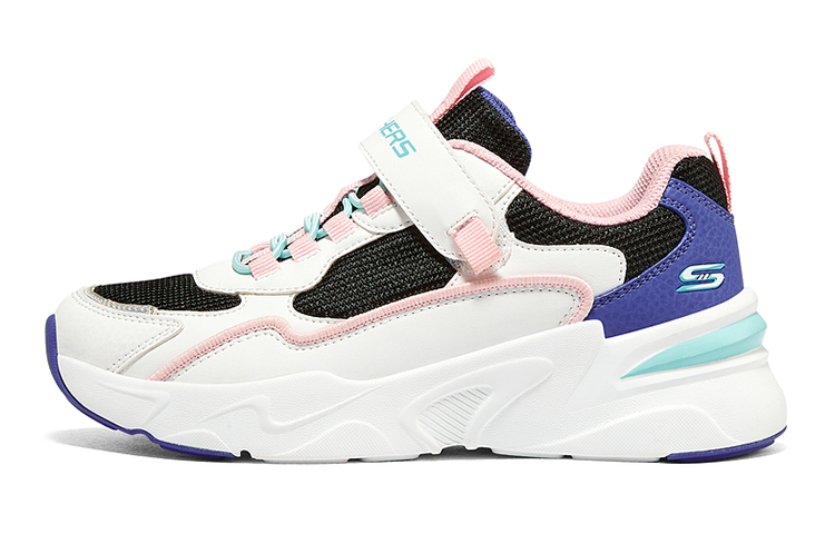 (Youth) Skechers Casual Sneaker 'White Black Pink' 302544L-WBPK