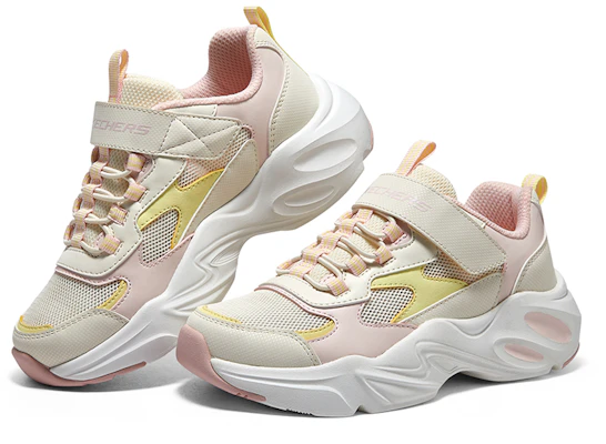 (JR) Skechers Kasut Chunky 'Beige Pink Yellow' 319009L-WLPK Lookbook (JR) Skechers Kasut Chunky 'Beige Pink Yellow' 319009L-WLPK