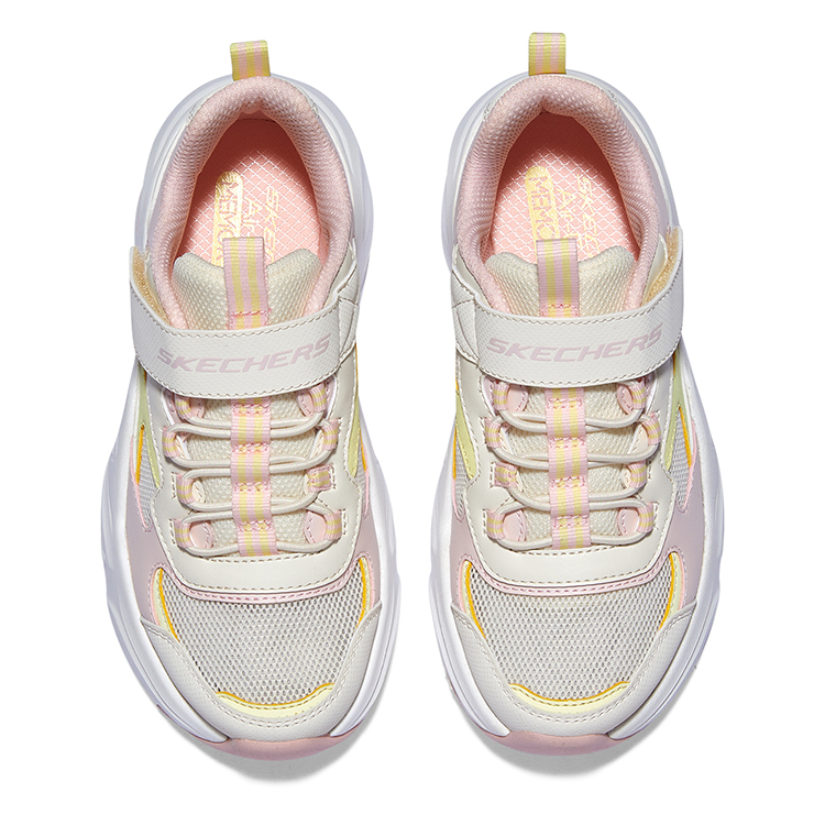 Shop (JR) Skechers Kasut Chunky 'Beige Pink Yellow' 319009L-WLPK