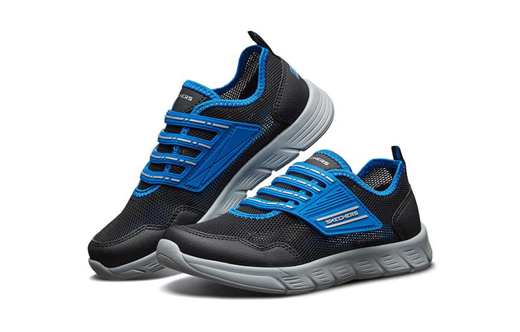 Lookbook (Youth) Skechers Comfy Flex 'Black and Blue' 95043L-BKRY