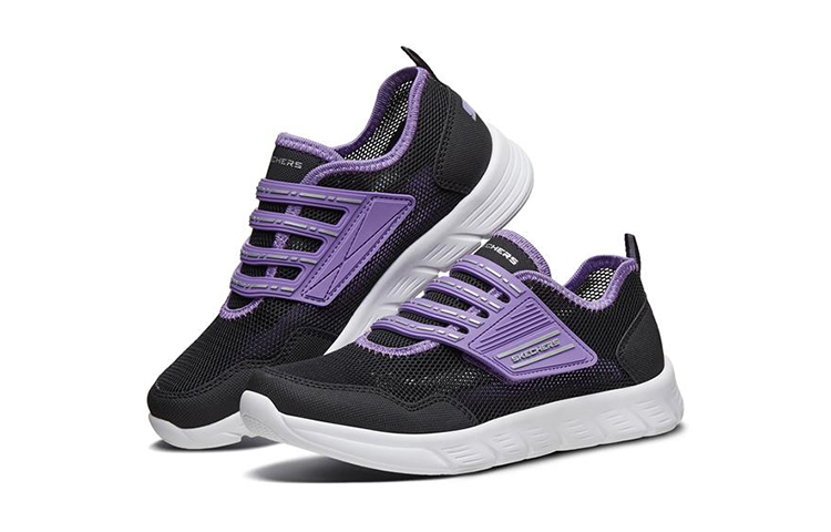 Lookbook (Youth) Skechers Comfy Flex 'Black Purple' 82179L-BKPR