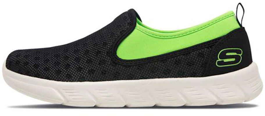(Youth) Skechers Comfy Flex Slip-On 'Black Green' 660025L-BKLM Buy (Youth) Skechers Comfy Flex Slip-On 'Black Green' 660025L-BKLM