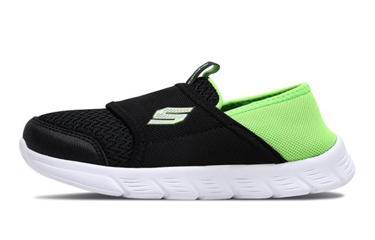 (Youth) Skechers Comfy Flex Slip-On 'Black Green' 660022L-BKLM