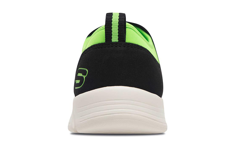 Shop (Youth) Skechers Comfy Flex Slip-On 'Black Green' 660025L-BKLM