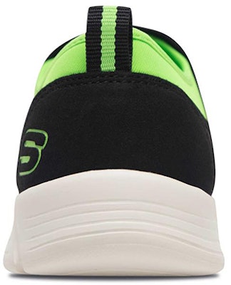 大童 Skechers Comfy Flex 運動休閒一腳蹬 黑綠色 Shop 大童 Skechers Comfy Flex 運動休閒一腳蹬 黑綠色