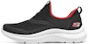 (JR) Kasut Slip On Skechers 'Hitam Merah' Comfy 405260L-BKRD