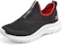 (JR) Kasut Slip On Skechers 'Hitam Merah' Comfy 405260L-BKRD