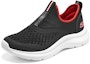 Lookbook (JR) Kasut Slip On Skechers 'Hitam Merah' Comfy 405260L-BKRD